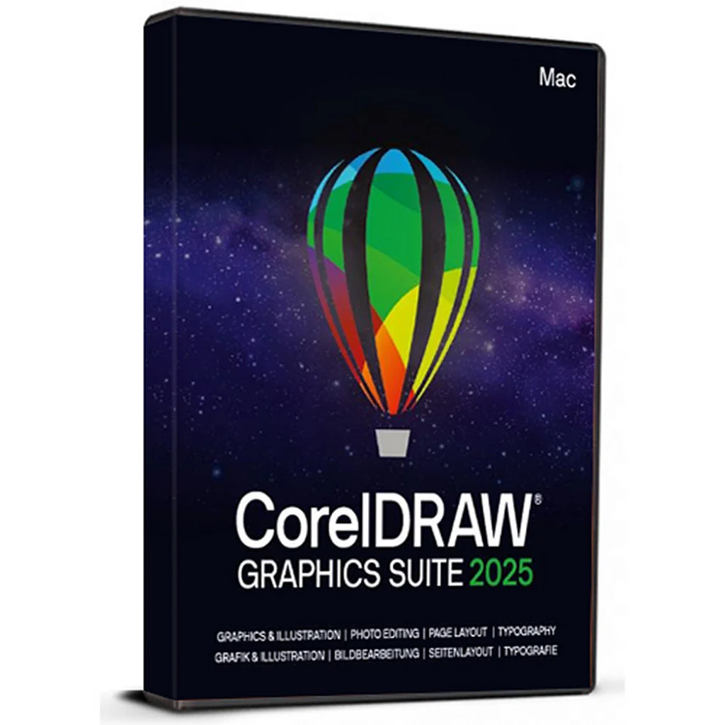 CorelDRAW Graphics Suite 2025 (Mac / 1 Device) (Lifetime License / Global)