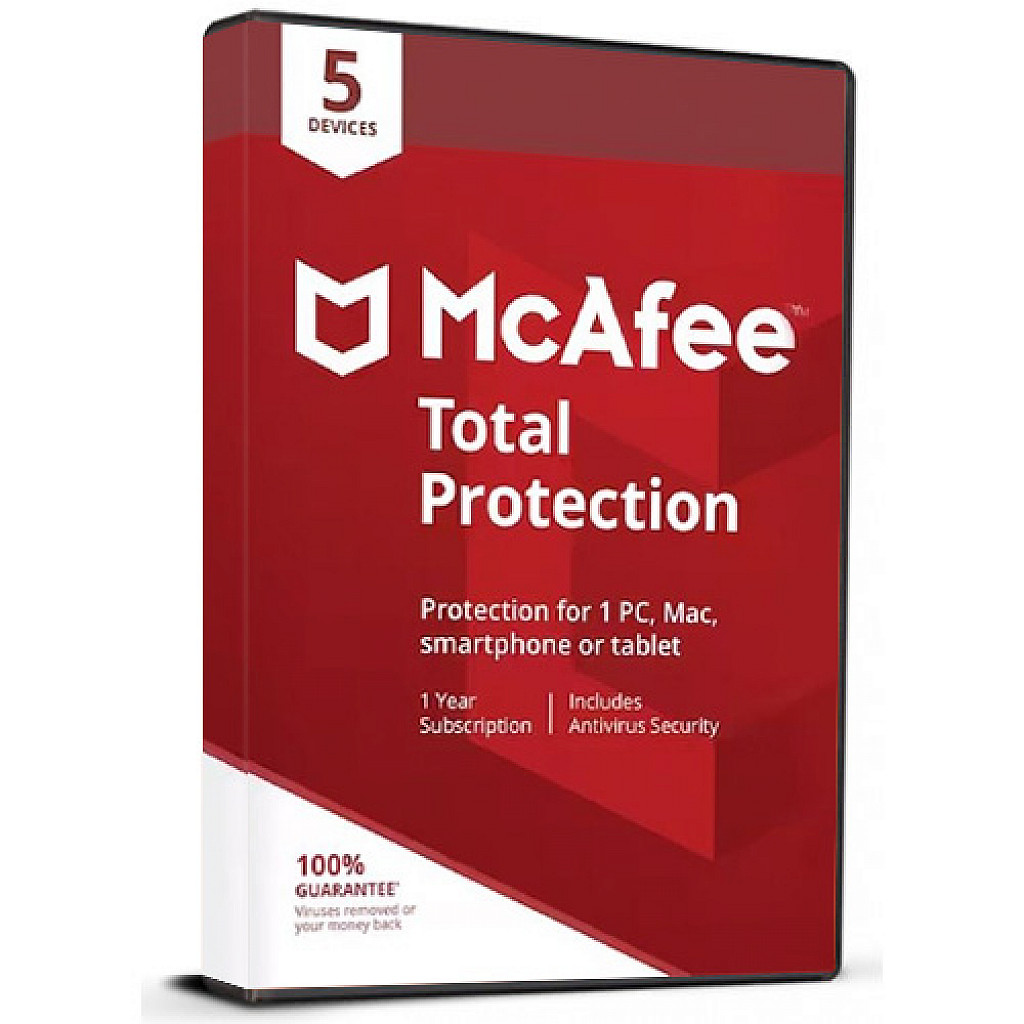 McAfee Total Protection (1 Year / 5 Devices License) (Subscription / Global)