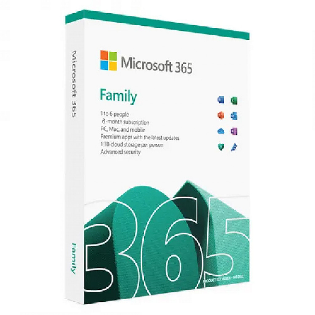 Microsoft Office 365 Family (6 Months / 6 Users License) (Subscription / Global)